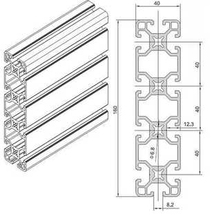 金甫铝业40160铝型材现货 欧标40x160流水线铝合金框架定制加工