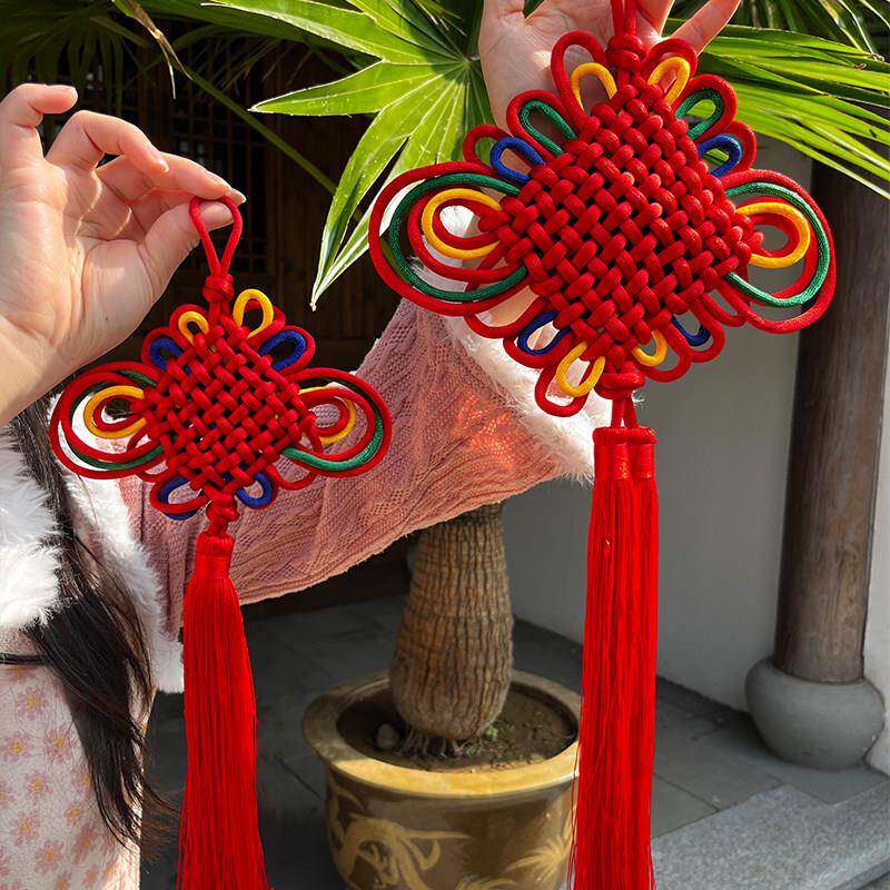 新年中国结高档挂件小号吉祥挂饰手工编织门把手如意结乔迁装饰