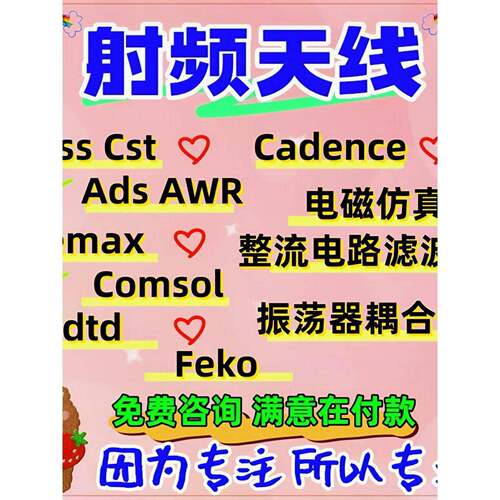 代做HFSS天线CST/ADS/FEKO/FDTD/ZEMAX射频电磁建模光学设计彷真