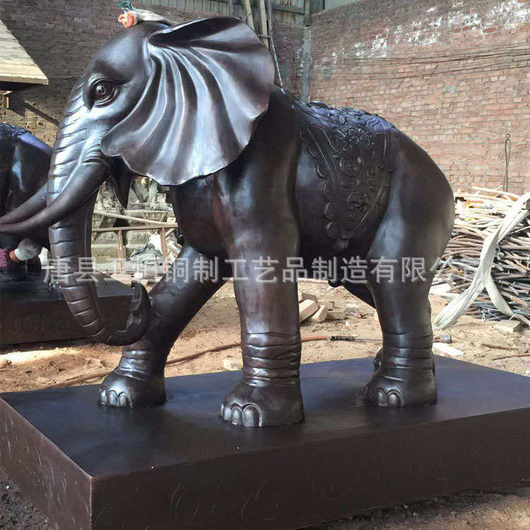 大型纯铜大象动物摆件铸铜大象工艺品酒店公司门口摆放铸铁大象