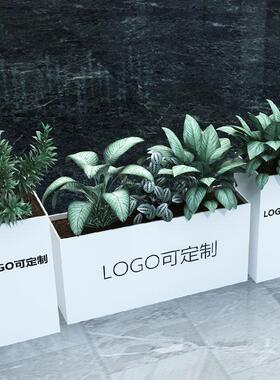 户外铁艺花箱组合商业街外摆隔断花架镀锌板花槽不锈钢花坛围栏