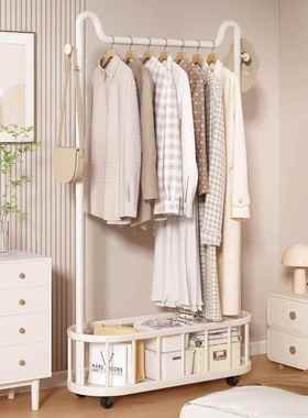 衣架落地式衣架落地FZP式动带轮租房宿舍移晾衣架浴室猫立耳衣挂