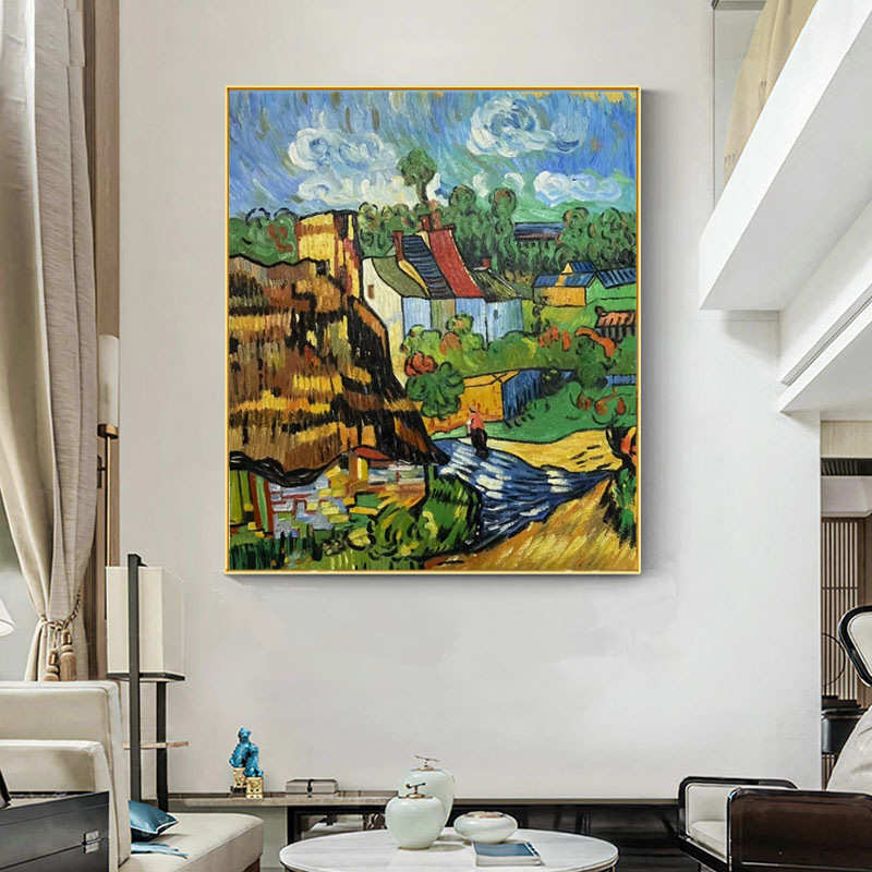 挂画丰收手绘装饰画欧式星空世界名画向日葵玄关油画立体莫奈梵高