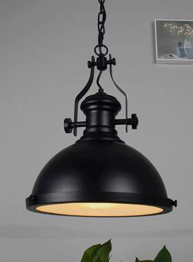 loft创美式复古工业风乡村意灯艺具XIK酒吧餐厅单工头矿灯黑色铁