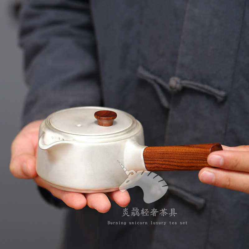 茶具礼品高档真银包银茶具侧把银壶过滤手工白瓷鎏银公道杯分茶器,餐饮具,茶壶,淘宝优惠券,粉丝福利购,淘宝优惠卷