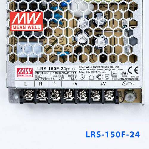 LRS明纬150F直流12/24/36/48V稳压可调PFC开关电源变压器220V转DC