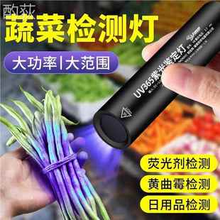 紫光灯鉴定专用蔬菜波尔多液蓝矾检测笔nm手电筒荧光剂紫外线