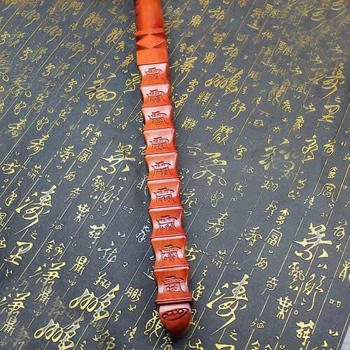 雷击枣木九节鞭雷击桃木鞭赵公明手持法鞭秦岭雷击木雕刻