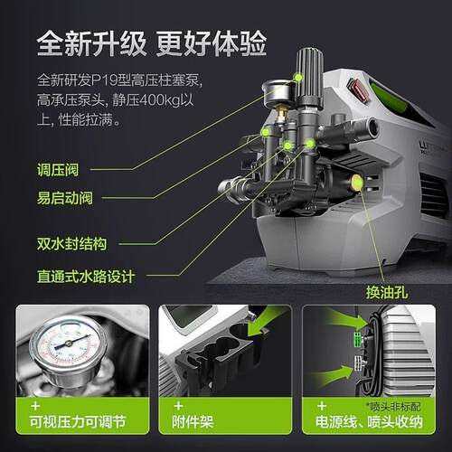 绿田洗车机大功率感应家用雪豹6op雪豹P6prPr超压水枪强力高洗地