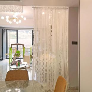 蕾丝纱帘隔断客厅卧室纱帘纱帘屏风帘子客厅隔间墙悬挂式折叠玄关