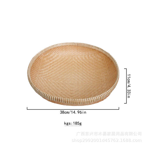竹编水果蔬菜收纳篮子簸箕挂篮