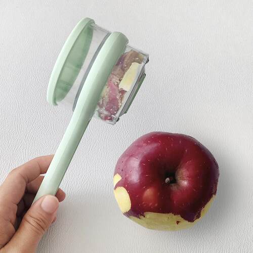 Multifunctional Kitchen Fruit Peeler with Storage, Folding D