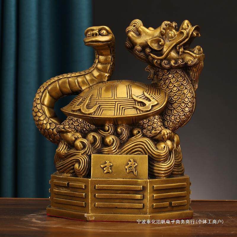 纯铜四大神兽摆件青龙白虎朱雀玄武客厅家居装饰工艺品大号四方位