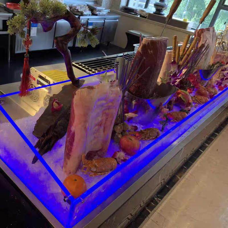 海鲜冰台冷藏展示柜商用超市冰鲜台自助餐点菜柜保鲜柜冷冻柜