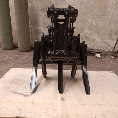 五机械抓木齿器机夹木小型挖掘机简易抓夹林场载工具装机DFQ工程