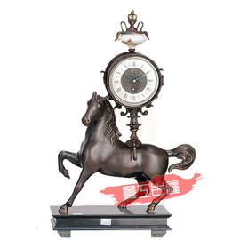 仿古钟表 古典座钟 机械钟 工艺钟表 欧式发条钟表 铜铸马顶钟