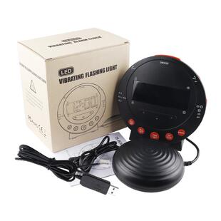 强劲震动闹钟聋哑人老年人听力障碍家用电话座机来电提醒振动时钟