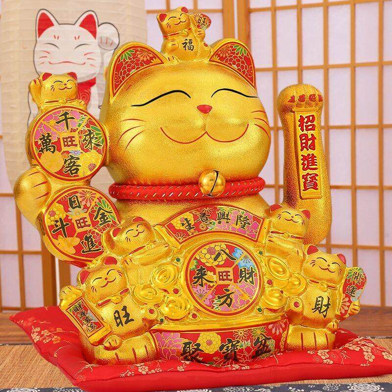 招财猫摆件自动招手2026新款店铺收银台大发财猫电动摇手开业礼品
