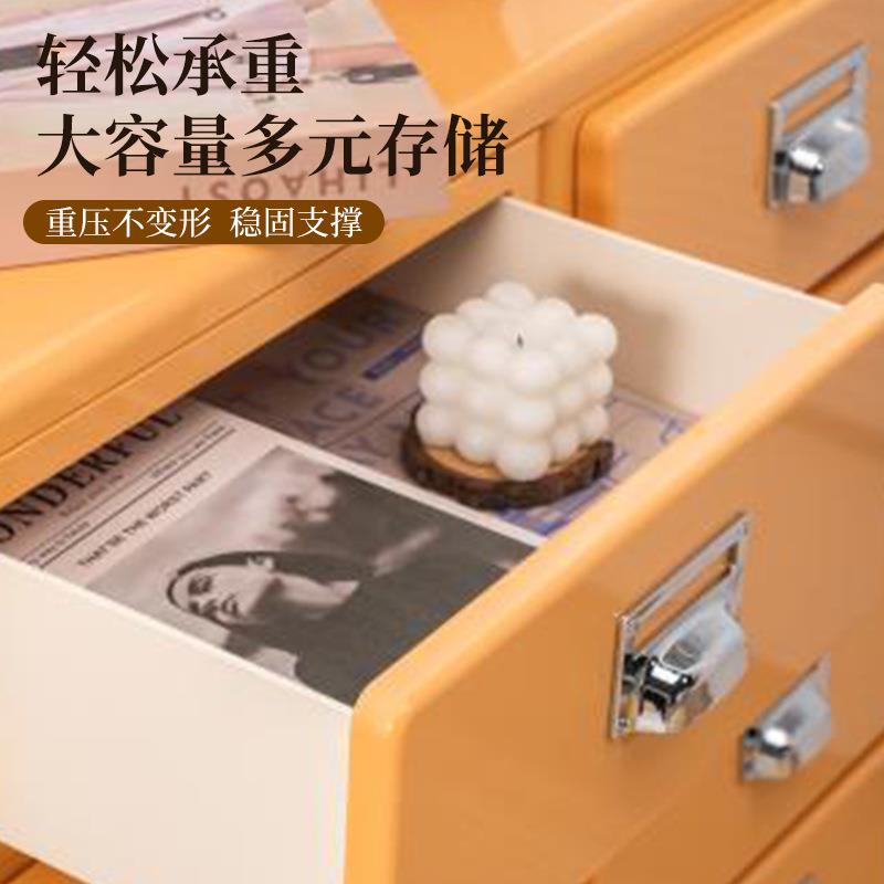 多层抽屉收纳柜家用储物收纳柜免安装简约床头柜北欧风创意储物柜