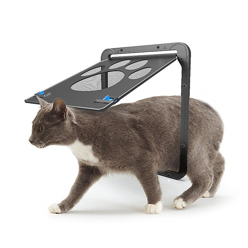 猫门出入门宠物门洞自由进出双向纱窗门夏季防蚊进出狗门洞猫门洞