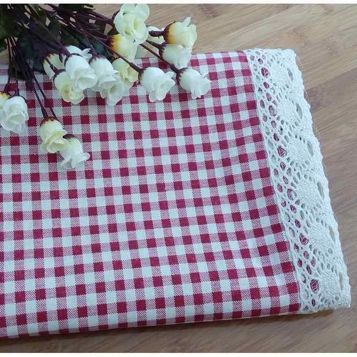 田园桌布布艺棉麻格子餐桌布圆台茶几布电脑书桌布蕾丝盖巾小清新,居家布艺,桌布,淘宝优惠券,粉丝福利购,淘宝优惠卷