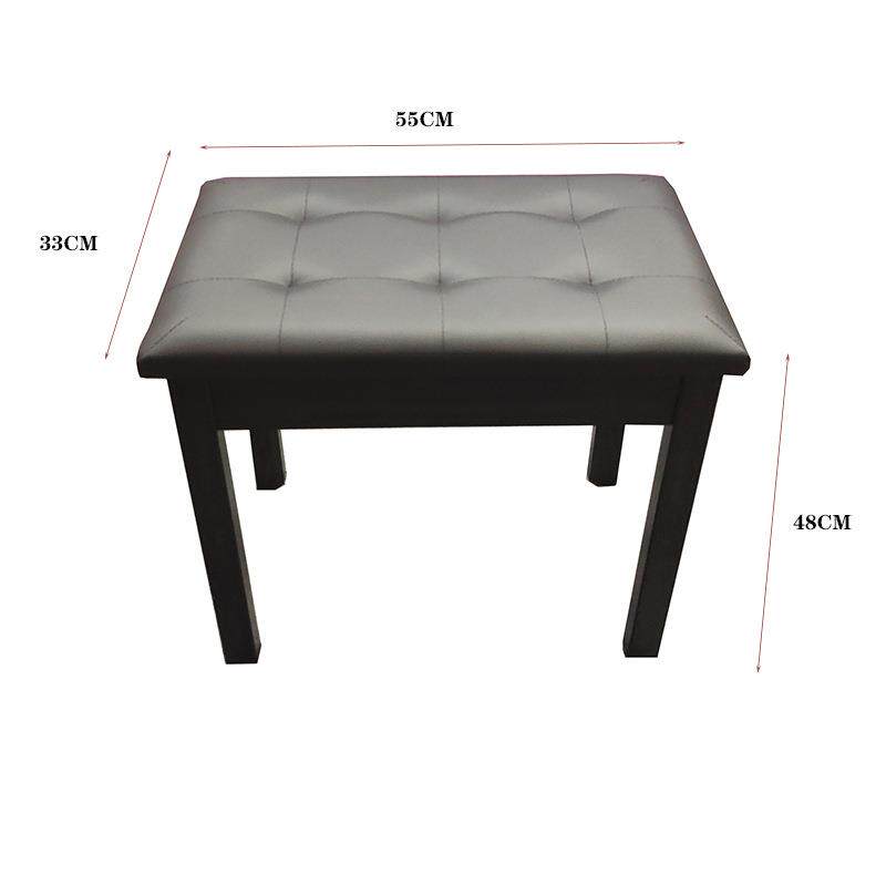 黑色单人钢琴凳腿PULRG皮琴革高密直海棉坐垫儿童成人凳数码电子
