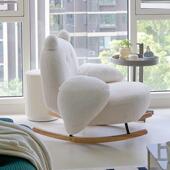 约奶油风熊抱欧摇小熊摇椅摇椅型小户客厅网红懒简人沙发北阳台休