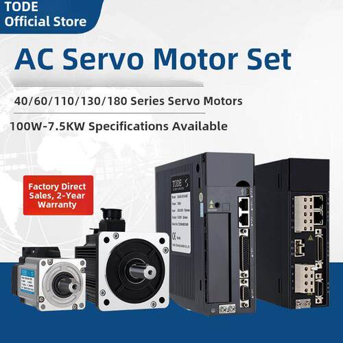 EtherCat总线伺服电机套装400W750W7.5KW60/80110/130马达驱动器