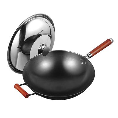 正品好妻子3CM凹面电磁炉配套圆通底精尖底铁炒锅 用燃4气灶配锅