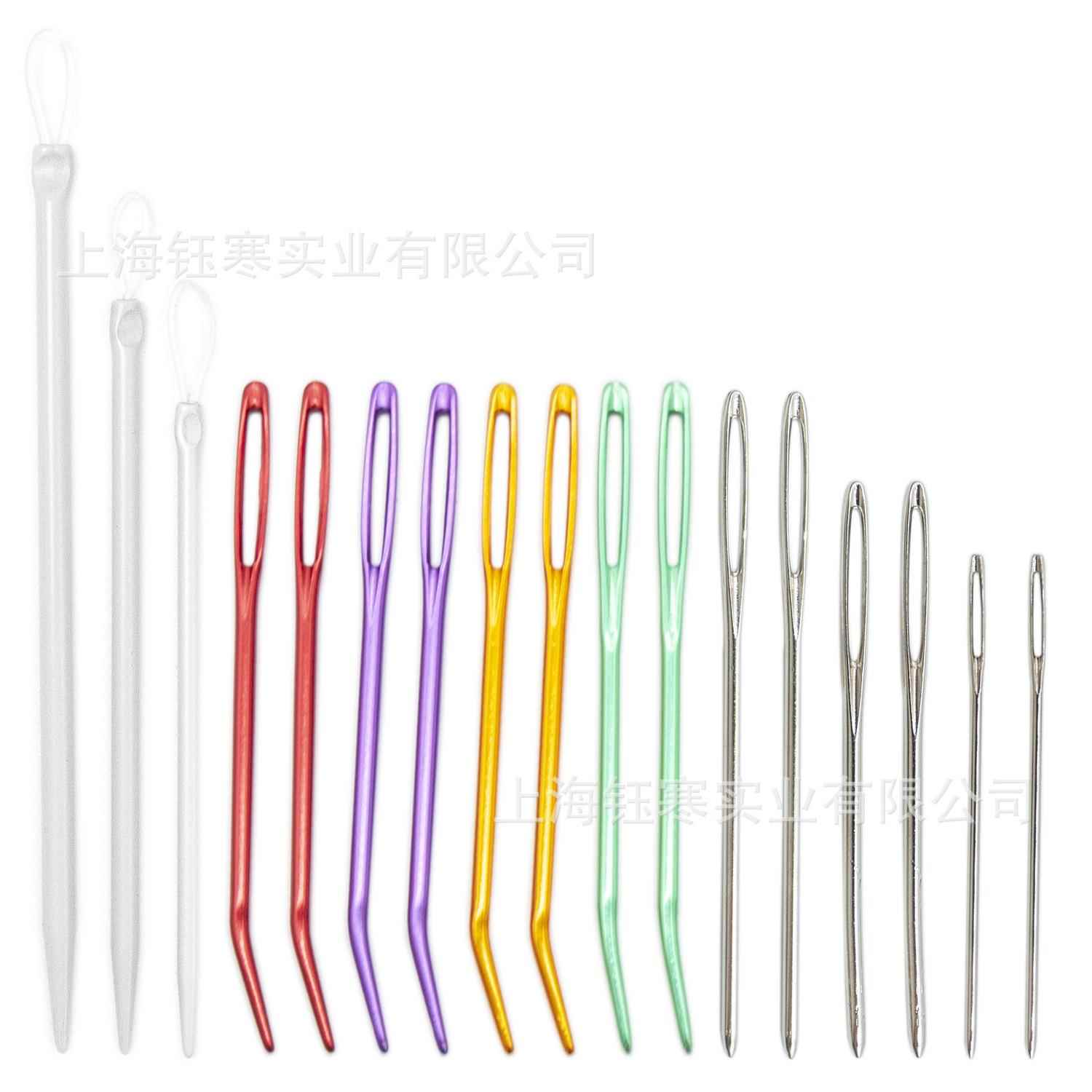 尼龙线大眼棒针铝制大眼弯针毛衣手缝针挂毯编织收线针毛衣手缝针