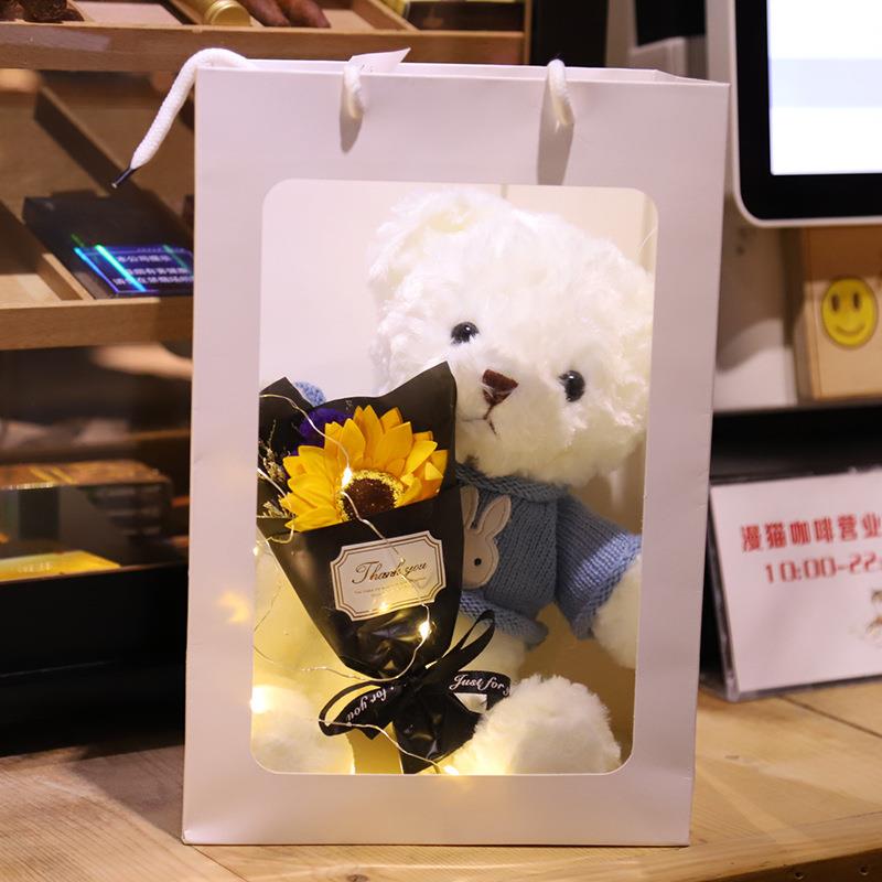 新款小熊公仔玩偶泰迪熊毛绒玩具送情人节礼物夜市套圈娃娃定制