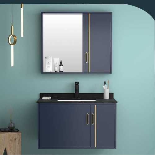 北欧式实木免漆浴室柜洗脸洗手台盆组合小户型卫生间洗漱台镜柜