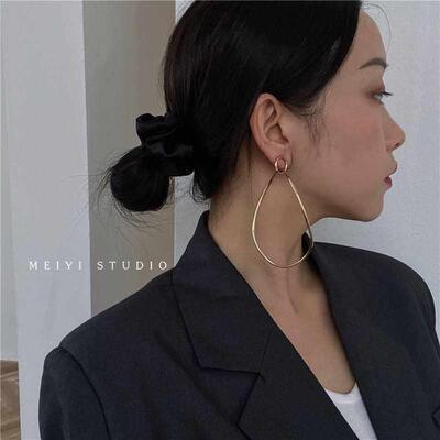INS Cold Style Simple Large Circle Exaggerated Earrings Wome