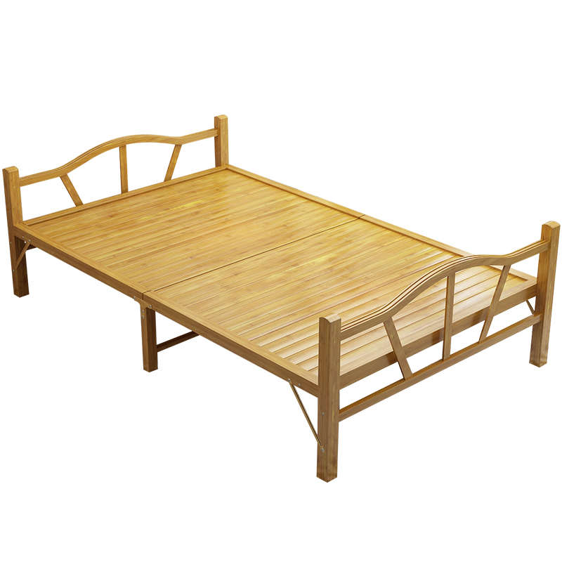 竹床折叠床单人竹子双人简易家用成人午休凉床出租房硬板竹板木床