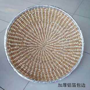 竹子编织锅盖制作灶锅手工茅草蒸笼馒头大号老式圆形草帽竹编创意