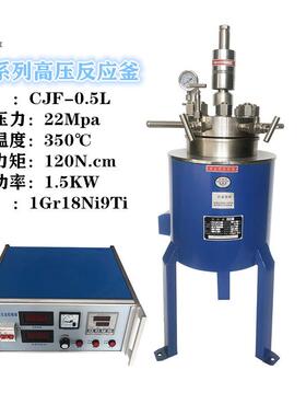 CJF0.5L高压反应釜磁力耦合搅拌固液气混合316L防爆变频蒸汽