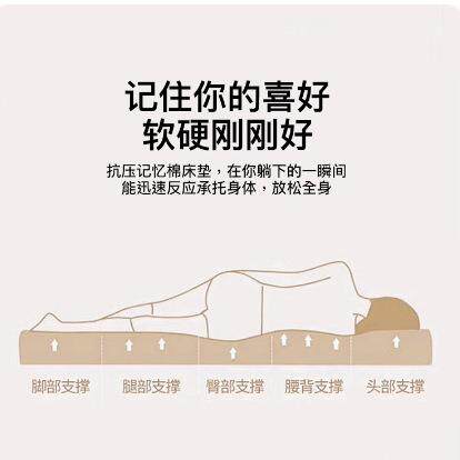 天乳胶床垫家软垫榻榻米租房专用海绵垫宿EDA舍学生单折人叠夏1用