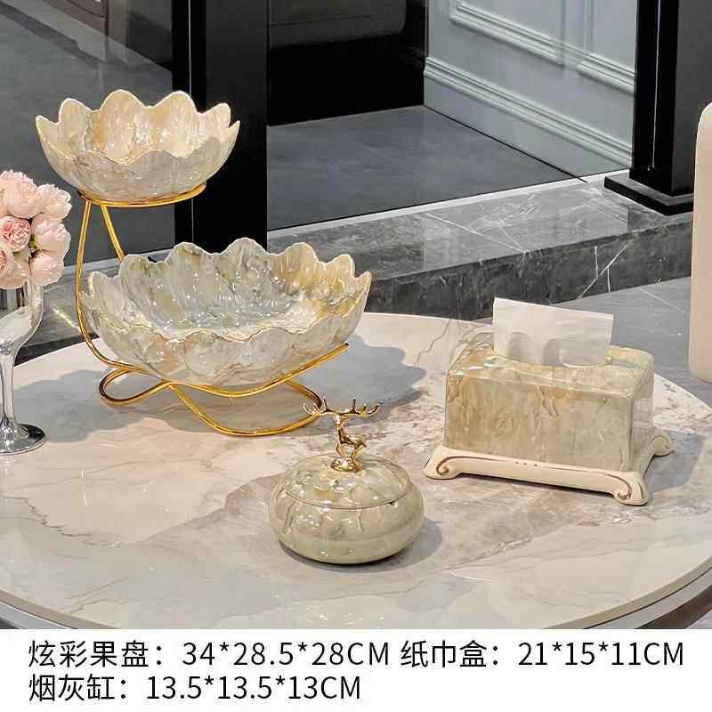 正品日家本迁之喜果盘用客厅乔茶糖果盘摆放零食盘多层高档几水果