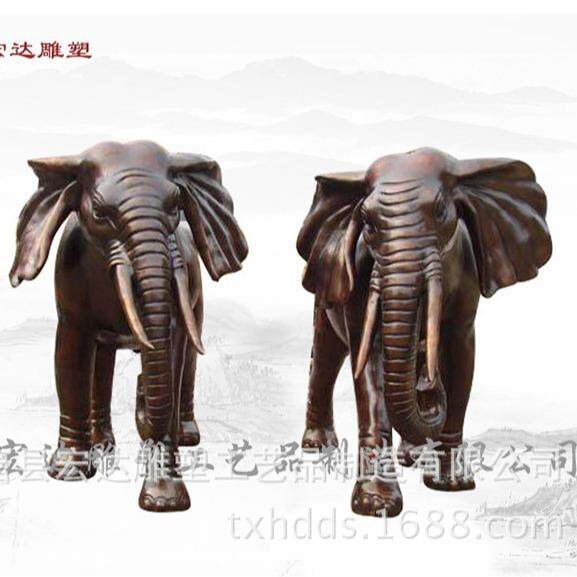 铜大象仿真动物雕塑大型户外广场公园铜雕塑景观摆件大象铜雕塑