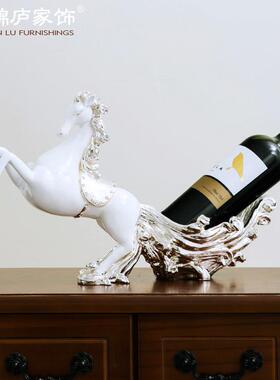 红酒酒架欧式创意家居家用酒柜庄园红酒架工艺品摆件装饰品摆设