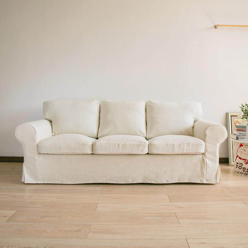 定制爱克托 托三人沙发套全包沙发罩亚麻布艺厚实四季通用特价款