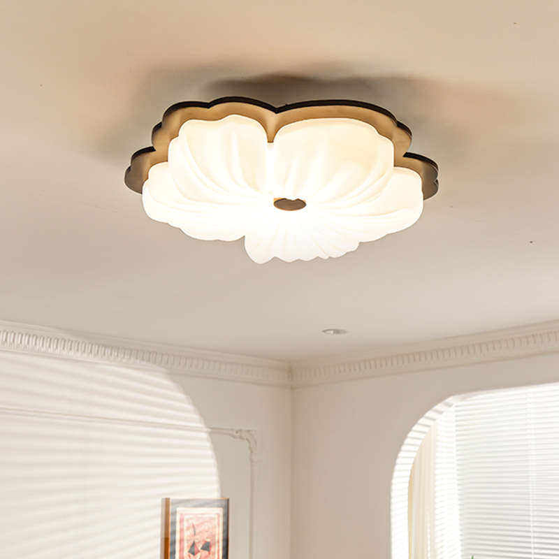 侘寂风胡桃木色花朵卧室吸顶灯中古实木护眼主卧书房灯具casagd,家装灯饰光源,智能吸顶灯,淘宝优惠券,粉丝福利购,淘宝优惠卷