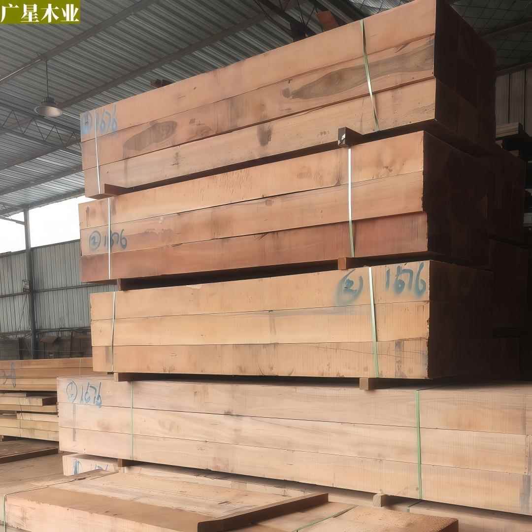 进口实长形QCZ方木板户外用木型材质枕木大方船用杂木木防腐木料
