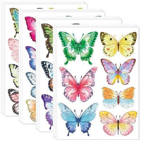 10Pcs/set Butterfly Wall Stickers Watercolor Peel And Stick