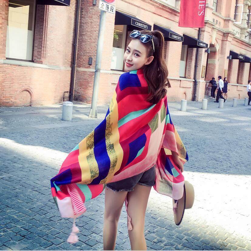 Summer beach sun shawl women 's scarf dual-use Koreanin the Children/Baby/Family fitted , Hat/Muffler/Masks/Gloves/Earmuffs/Booties , Muffler  category - from Buy2taobao.com to provide professional Taobao agent buy service