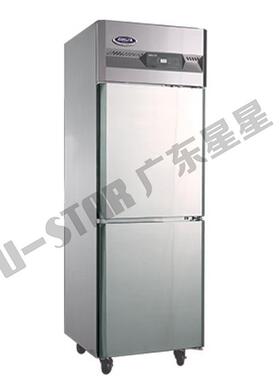 厂家广东A款风冷立式冰箱两门冷冻D500A2F商用厨房冰柜