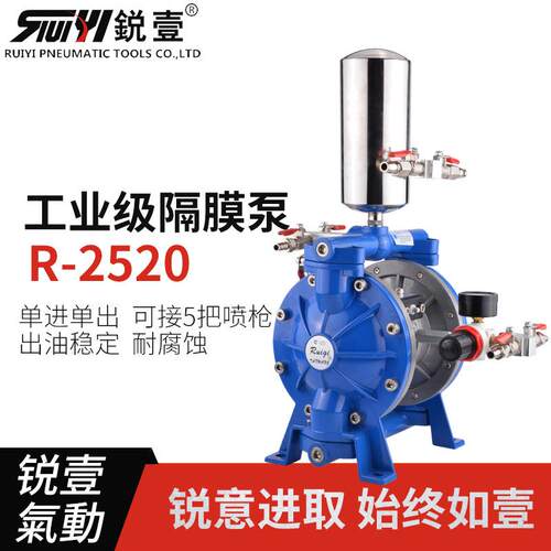 锐壹QBY-20/2520气动隔膜泵6分口油漆喷涂工具泵浦喷漆泵现货