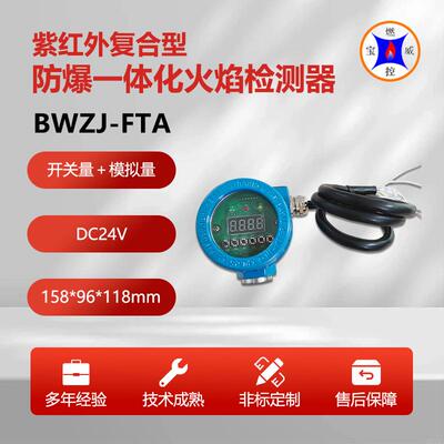 BWZJ-FTA复合型防爆一体化火焰检测器 进口光敏管 指导安装