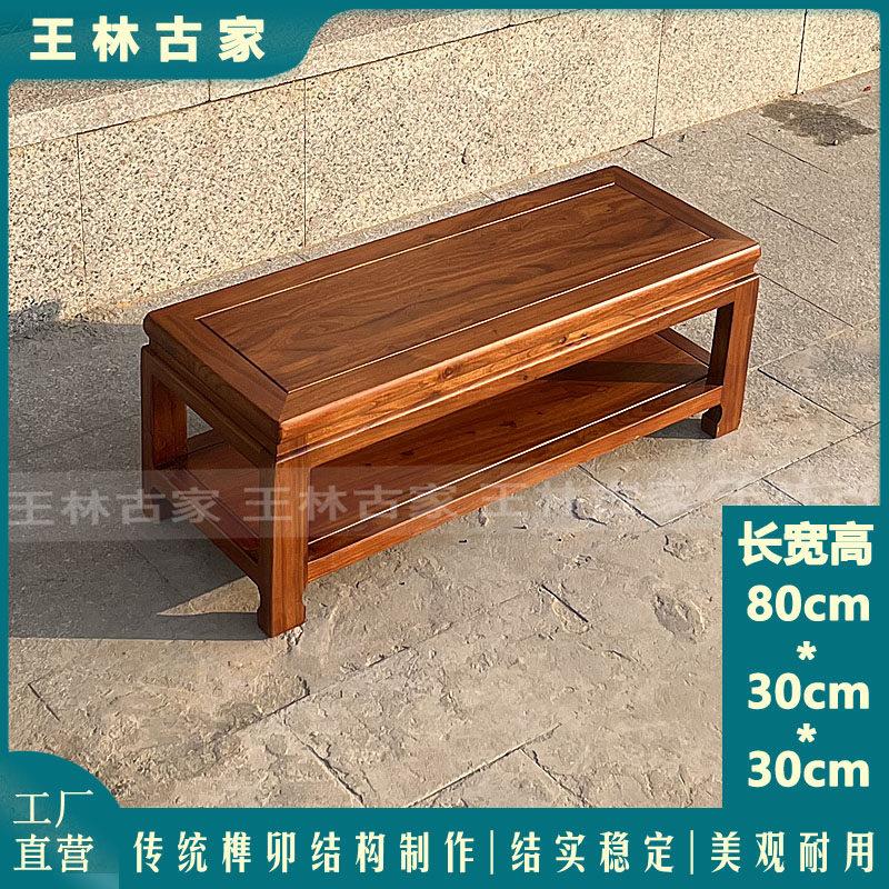 实木换鞋凳老榆木玄关鞋凳鞋架新中式鞋柜一体式床尾凳榫卯结构
