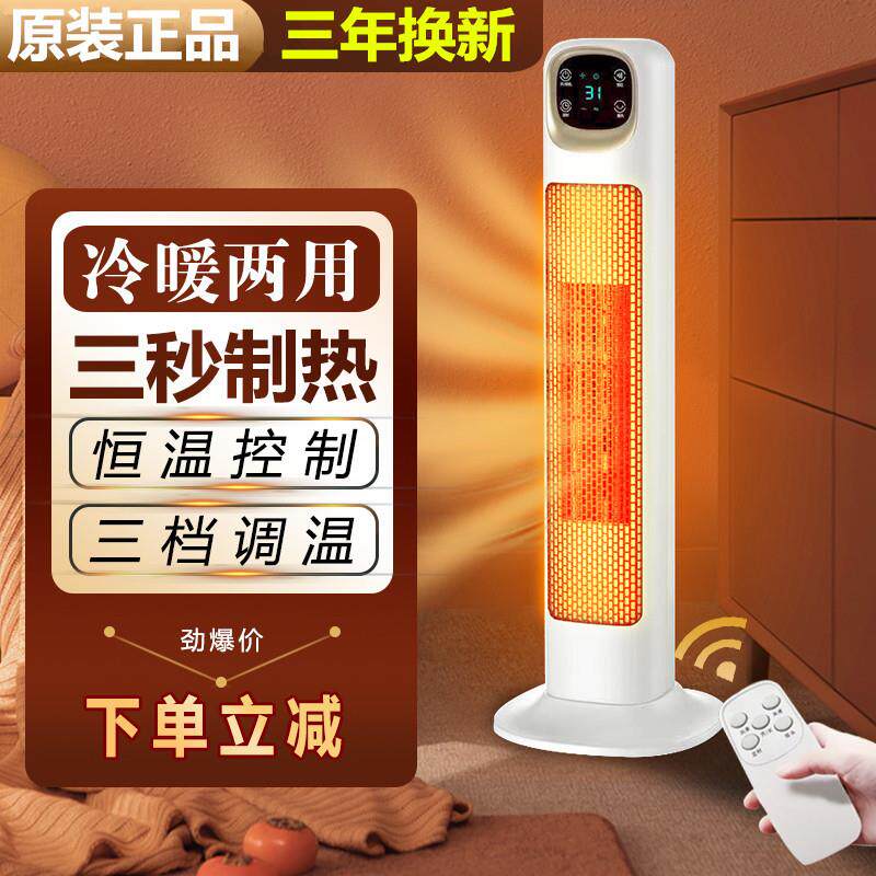 家用小型立式暖风机卧室办公室冷暖两用取暖器浴室加热器厂家